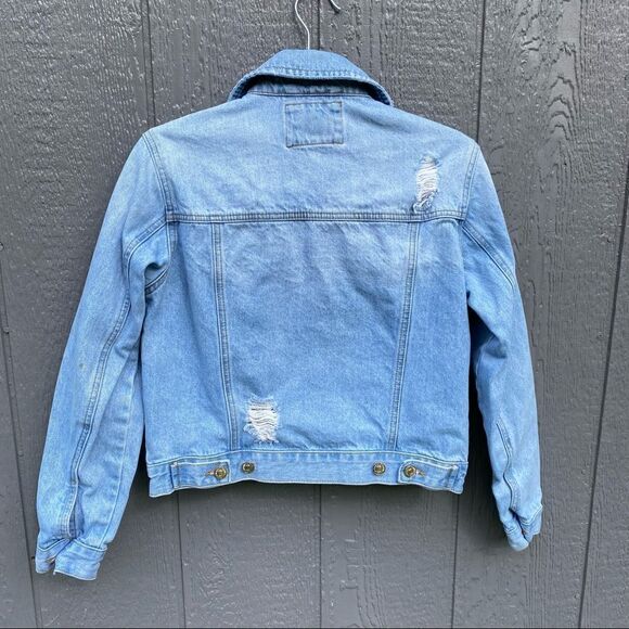 Forever 21 Distressed Jean Jacket S - Picture 12 of 12